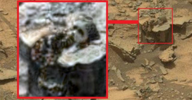 Un cap de statuie anunnaki descoperit pe Marte