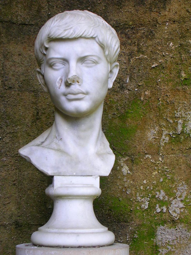 Bustul lui Vergilius, Napoli, Italia. Foto de A. Hunter Wright, sursă Wikipedia.